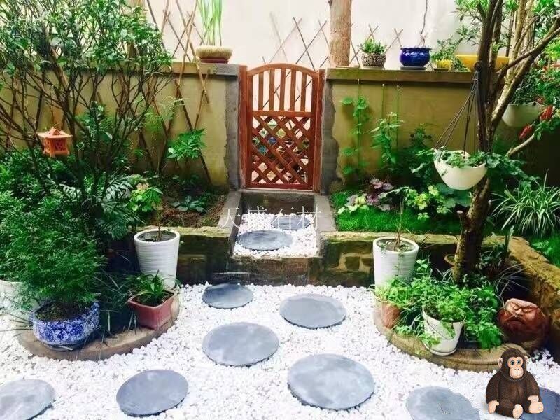 Irregular Ting steps landscaped Chinese lawn circular stone paving stone Ting steps stone corridor Landscape turquoite tread stone