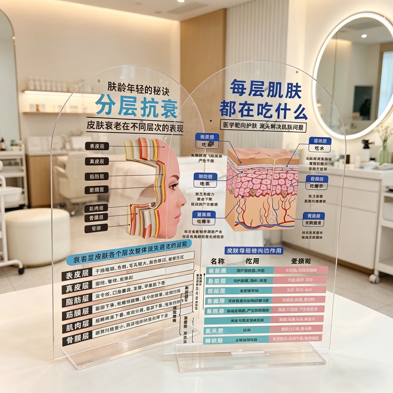 Medical Beauty Salon Water Light Display Stand, Display Board, Acrylic Water Light Stand, Office Atmosphere Decoration, Advertising Board
