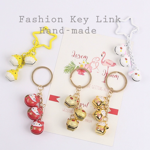 Брелок для ключей, мультяшный креативный колокольчик, подвеска, украшение на сумку
