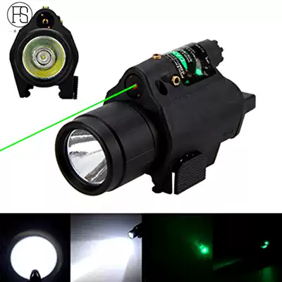 Multifunctional M6 green laser pen mouse tail integrated tactical strong light flashlight tactical rail 20MM flashlight