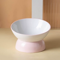 [Манфан] Керамическая миска с высокой выросшей (наклонная чаша) против оказания анти -перегруженного отказа от черного подбородка