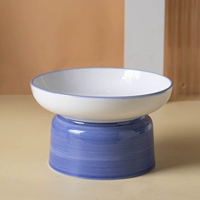 [Azure] Галлевая керамическая чаша (чаша с плоским ртом) против ленты и анти -перегруженного отказа от черного подбородка