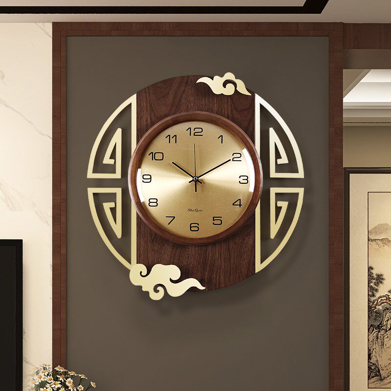 2022 new upscale net red hanging bell and watch living room home hanging wall creative quartz clock perpetual calendar electronic l