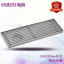 Stainless steel floor drain thickened deodorant long anti-drain 300 floor drain Home pipe universal large flow quick drain lid
