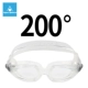 Kính bảo vệ cận thị nhập khẩu AquaSphere kính râm nam và nữ Professional HD chống sương mù khung lớn - Goggles