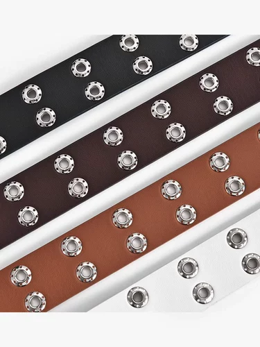 Ремень, небольшие дизайнерские джинсы, в американском стиле, в стиле панк, тренд сезона