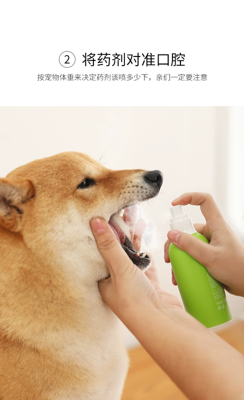 Dog Bad Breath Oral Deodorant Xịt cho thú cưng Xịt miệng cho mèo Teddy Miệng để làm sạch hơi thở xấu Đồ dùng làm sạch răng Xịt răng - Cat / Dog Beauty & Cleaning Supplies