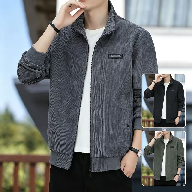 Spring and Autumn Trendy Brand Loose-Fitting Lapel Jacket for Men, Casual Fleece-Lined Winter Clothing, 2026 New Corduroy Coat Spring and Autumn Trendy Brand Loose-Fitting Lapel Jacket for Men, Casual Fleece-Lined Winter Clothing, 2026 New Corduroy Coat