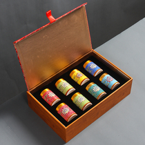 Ceramic enamel color tea pot Mini tea box Tin lid sealed pot Home travel portable small tea pot accessories