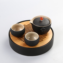 Kung Fu tea set Dry tea sea set Ceramic bamboo water storage small tea table Japanese mini water storage tea plate Special offer