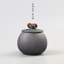 Coarse pottery tea pot Ruyao small tea warehouse Small ceramic wake-up tea pot Sealed piggy bank Black Tea Puer tea pot