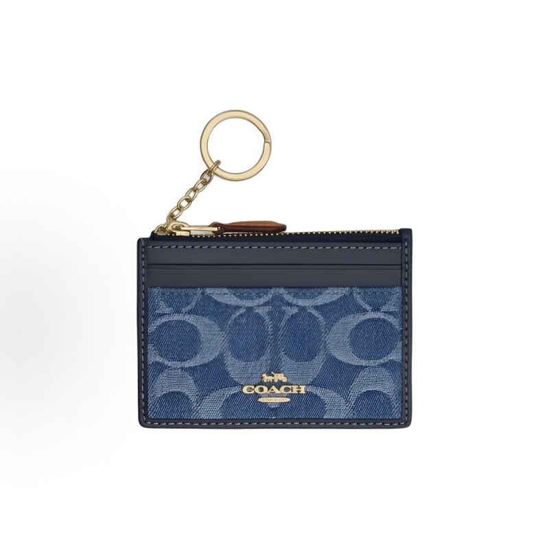 Coach New Color-Blocked Card Holder Women's Bag Domestic In-Stock Zipper Coin Purse Direct Shipping from the Us