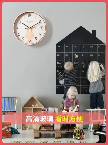 Детский сад -Бесплатные висящие часы мультипликационные часы домашняя гостиная милая спальня супер тихая детская комната