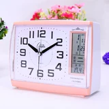 Кантри -часы канбаса, спящие ленивые, тихая тревога, десять тысяч лет. Календарь температура спальни ночная световая будильника будильники