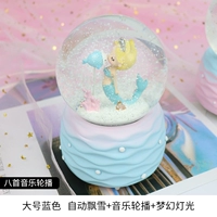 Голубая рыба (самообладающая снежинка+вращение музыки+свет)