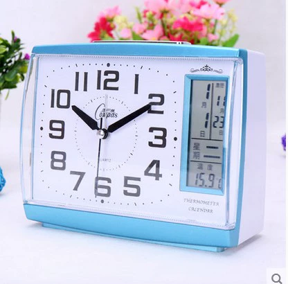 Кантри -часы канбаса, спящие ленивые, тихая тревога, десять тысяч лет. Календарь температура спальни ночная световая будильника будильники