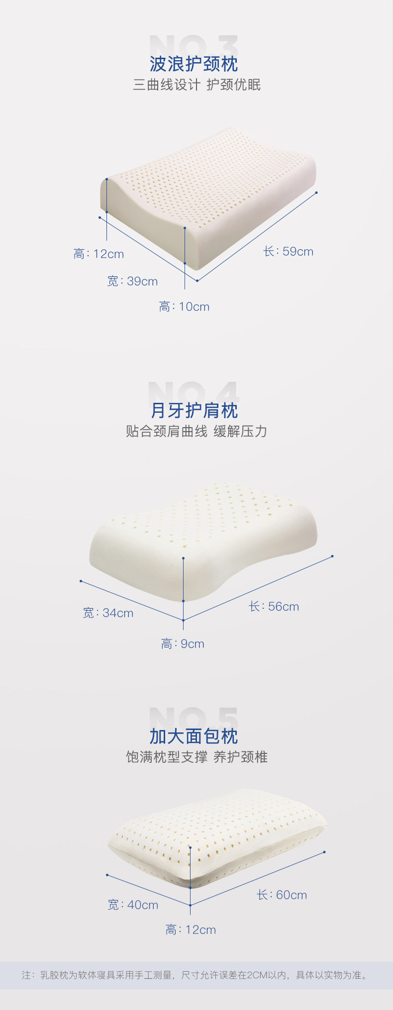 泰国进口 妮泰雅 二代工艺 乳胶按摩枕 图13