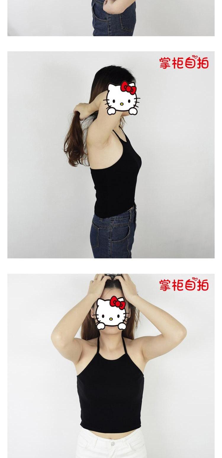 Cotton treo cổ nhỏ sling cao eo cao cổ áo lau quấn áo vest nữ đáy áo mùa hè rốn ngắn phần tạp dề ao kieu dep
