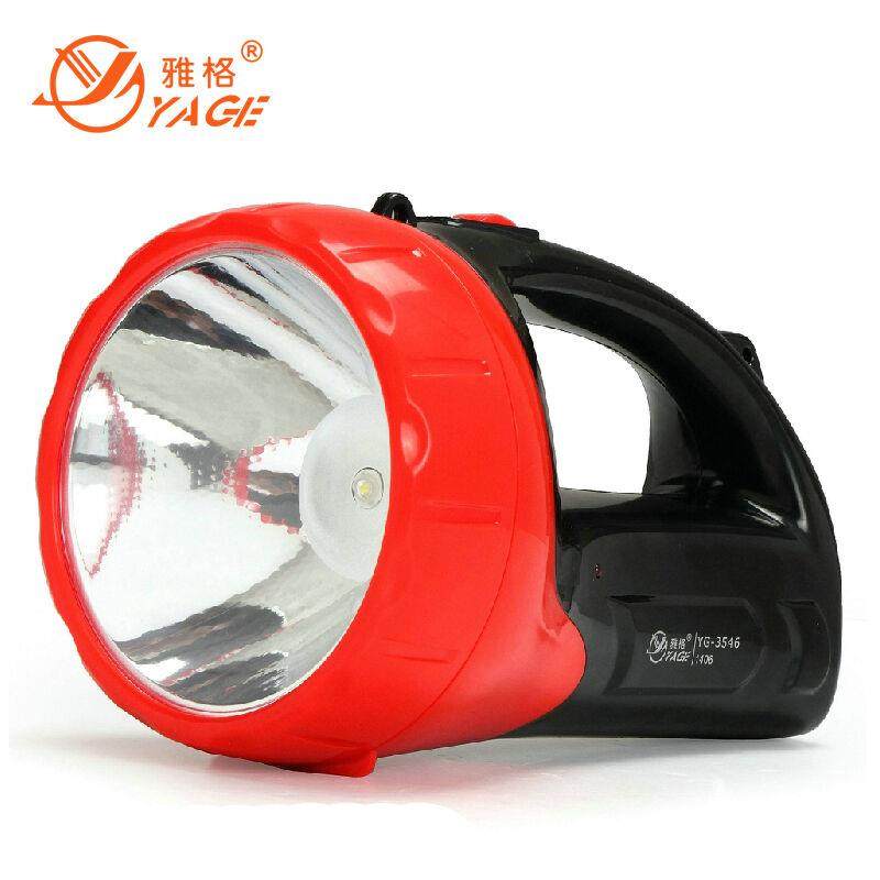 Jagger YG-3546 rechargeable emergency LED flashlight searchlight floodlight camping light for home hand lamp 1W