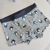 Summer Thin Ice Silk seamless mens boxer pants cartoon cotton crotch youth breathable underwear waist pants New