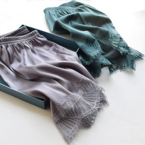 Running Volume Price summer silky satin loose safety pants leggings anti-loose home pants lace wear Belia