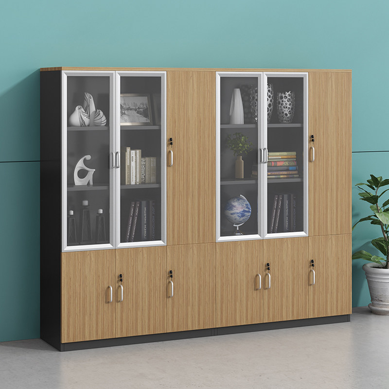 Office furniture cabinet information cabinet wooden boss office cabinet with lock staff bookcase short cabinet office cabinet