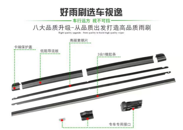 Geely British SC615 / SC715 gạt nước SC515RV / SC718 / SX7 mô hình ban đầu lưỡi gạt nước để gửi dải cao su