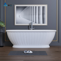European style retro bathtub artificial stone detached home Villa bath large bathtub Basin 1 7 meters Aojin