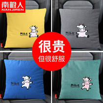 Car pillow quilt dual-purpose car in the rear row thickened multi-function nap air conditioning by a pair of cushions