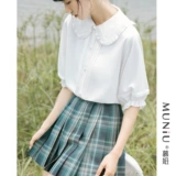 Кукла, летняя белая милая шифоновая рубашка, рукава фонарики