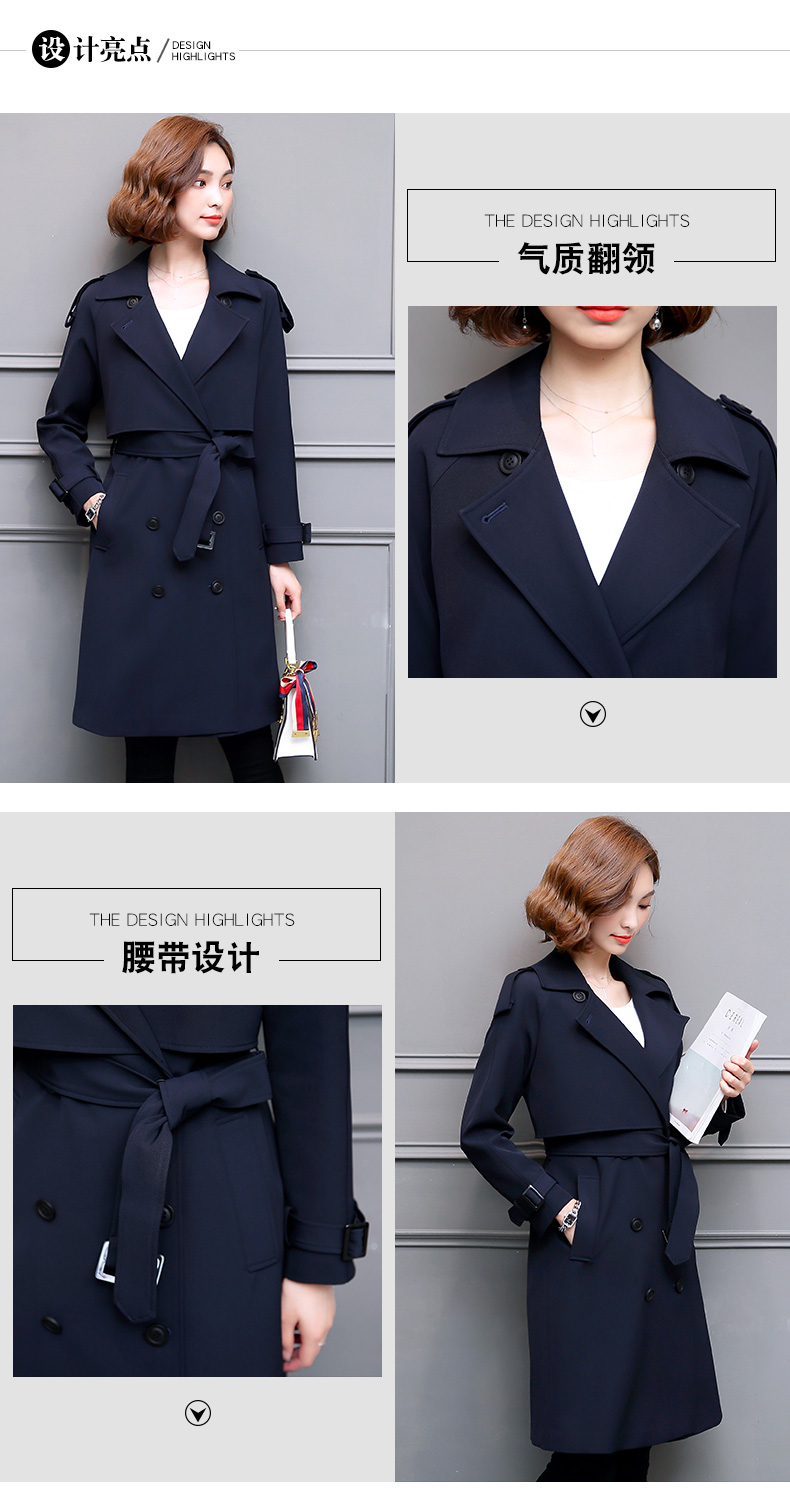 Trench pour femme YI YU en Polyester - Ref 3227809 Image 9