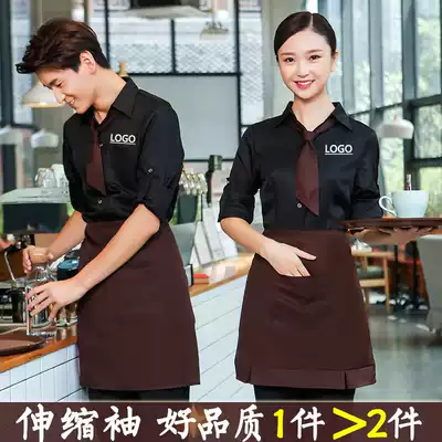 Cake shop overalls Long-sleeved catering hot pot shop Cafe Western restaurant Baking restaurant waiter overalls female