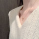 한국 동대문 디자인 작은 허리 다이아몬드 목걸이 여성 로즈 골드 간단한 기질 가벼운 럭셔리 쇄골 체인 선물 트렌드