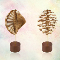 Amazing Magic Ornaments Helicopter Feis number series Art board Creative wood decorative toy gift