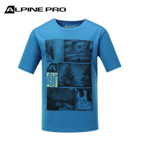 Alpine men loose big code speed dry short sleeves T-shirt breathable round collar sports perspiration quick dry clothes