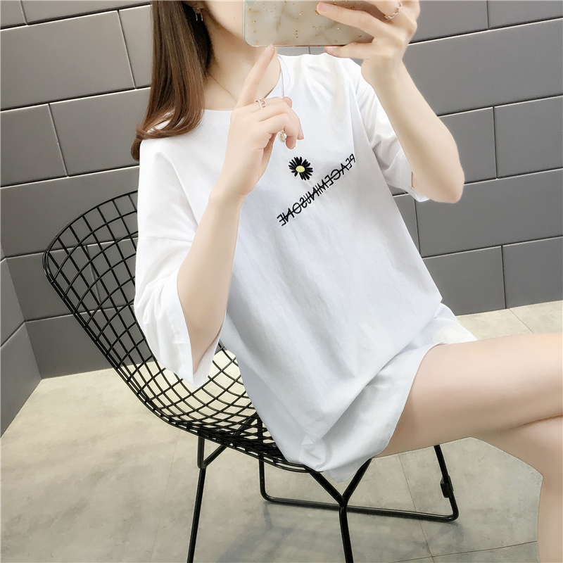 Quần áo mùa hè 2020 mới baby trắng ngắn tay áo thun nữ mùa hè lỏng nửa tay áo d-shirt đầu ins thủy triều