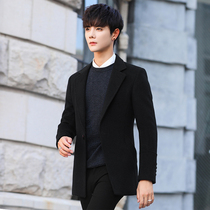 Wool coat Mens short Korean slim thick British Wind Ni Zi student trench coat trend coat