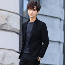 Suit suit male Korean version slim fashion handsome autumn business casual groom wedding small suit jacket jacket