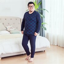 Fat men loose high waist thermal underwear fat fat autumn clothes autumn pants season suit plus fat plus size cotton thick