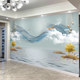 2026 new TV background wall cloth 3d ribbon wallpaper 8d three-dimensional mural living room sofa film and television wall cloth