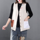 2020 mùa xuân trang phục áo giáp lá thư mới vest không tay loose-fitting phụ nữ vest áo ngắn ngựa Clip cardigan đầu