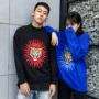 Freamve hổ đầu thêu vá áo thun áo len xu hướng nam và nữ vài với áo len VICCC-17HT áo hoodie cặp