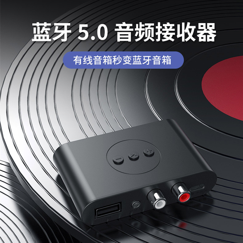 B21 Bluetooth 5 0 audio receiver AUX RCA connection output power amplifier speaker turn stereo U disc play
