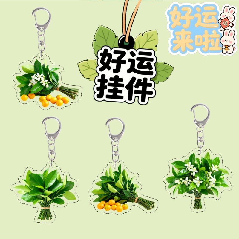 Grapefruit Leaf Keychain Pendant, Grapefruit Leaf Backpack, Niche Creative Gift Ornament, Acrylic Cute Gift for Friends Grapefruit Leaf Keychain Pendant, Grapefruit Leaf Backpack, Niche Creative Gift Ornament, Acrylic Cute Gift for Friends