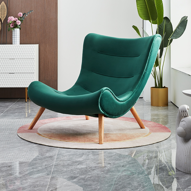 Moon Shadow Nordic Snail Chair Single Sofa Bedroom Creative Balcony Lounge Small Household Lazy Leisure Chair Q