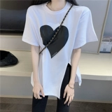 Летняя ретро длинная сексуальная футболка с коротким рукавом, сезон 2021, средней длины