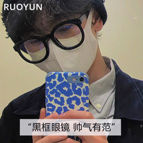 Round-frame glasses mens tide Net red black frame eyes frame myopia Womens Big Frame makeup artifact Korean version of tide can be equipped with degrees