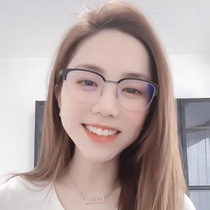 Deng Ziqi same half-frame glasses frame female tide Net Red Box anti-blue eyes can be equipped with myopia glasses online