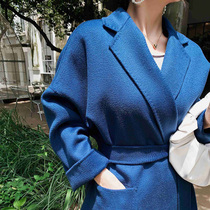 Water corrugated hair The double face cashmere Grand coat Girl 2021 The new medium long range of high-end loose wool the coat of wool