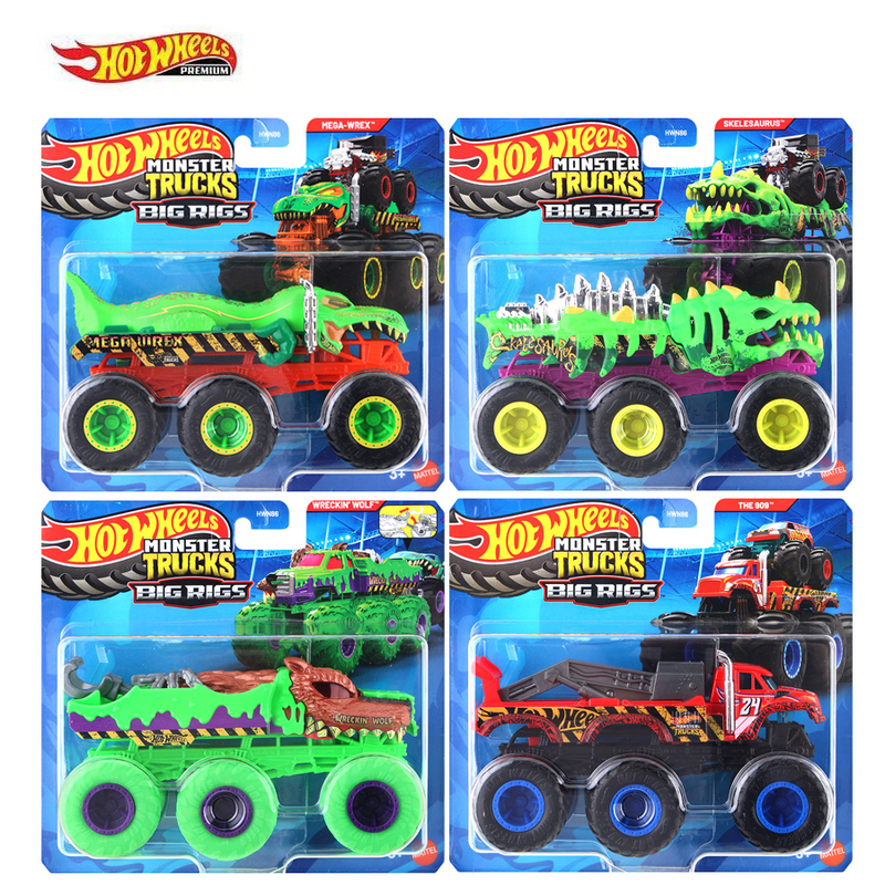 Hot Wheels New Product Bigfoot Series Six-Wheel Alloy Truck Collectible Car Hwn86 Model Toy